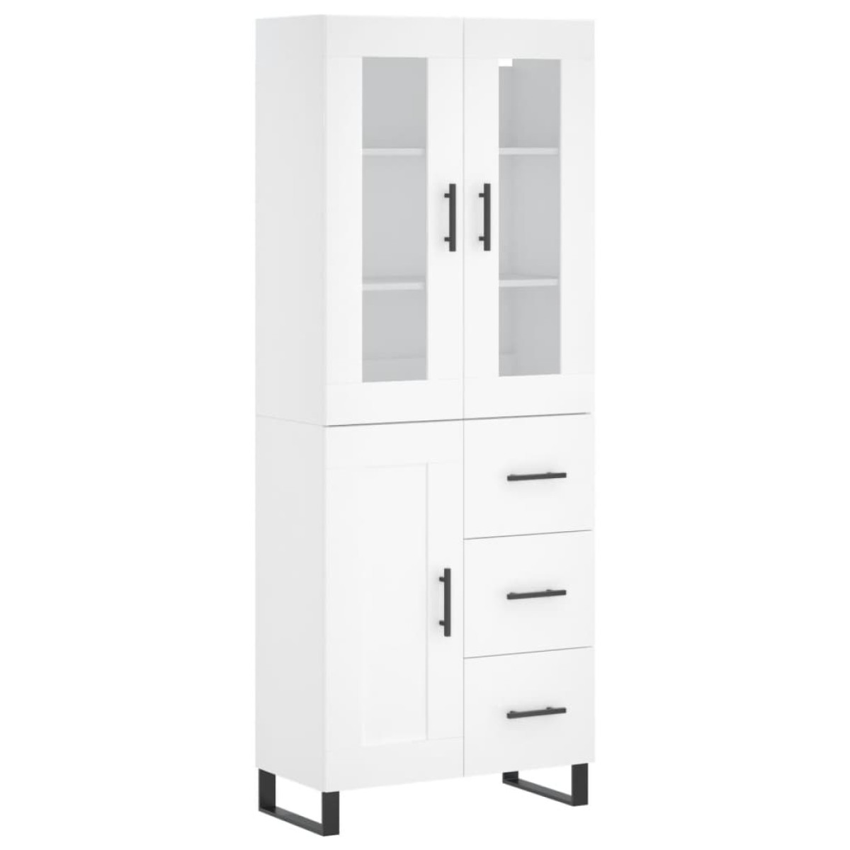 vidaXL Ντουλάπι Λευκό 69,5x34x180 εκ. από Επεξεργασμένο Ξύλο
