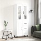 vidaXL Ντουλάπι Λευκό 69,5x34x180 εκ. από Επεξεργασμένο Ξύλο