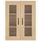 vidaXL Ντουλάπι Sonoma δρυς 69,5 x 34 x 180 εκ. από Επεξεργασμένο Ξύλο