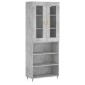 vidaXL Ντουλάπι Γκρι Σκυροδέματος 69,5x34x180 εκ. Επεξεργασμένο Ξύλο