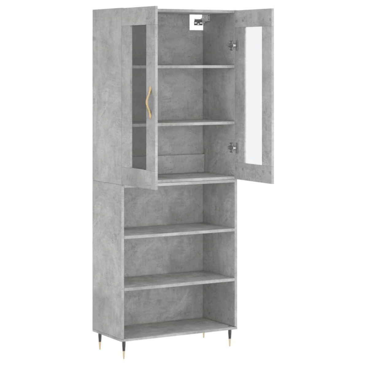 vidaXL Ντουλάπι Γκρι Σκυροδέματος 69,5x34x180 εκ. Επεξεργασμένο Ξύλο