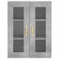 vidaXL Ντουλάπι Γκρι Σκυροδέματος 69,5x34x180 εκ. Επεξεργασμένο Ξύλο
