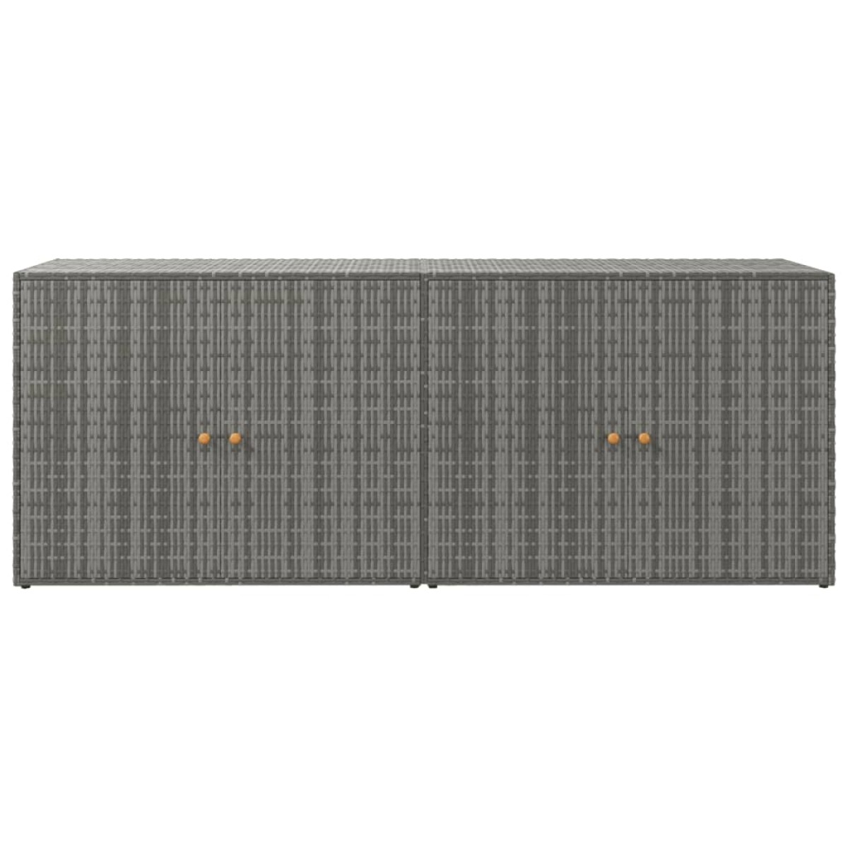 vidaXL Ντουλάπι Αποθήκευσης Κήπου Γκρι 198x55,5x80 εκ. Συνθετικό Ρατάν