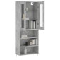 vidaXL Ντουλάπι Γκρι Σκυροδέματος 69,5x34x180 εκ. Επεξεργασμένο Ξύλο