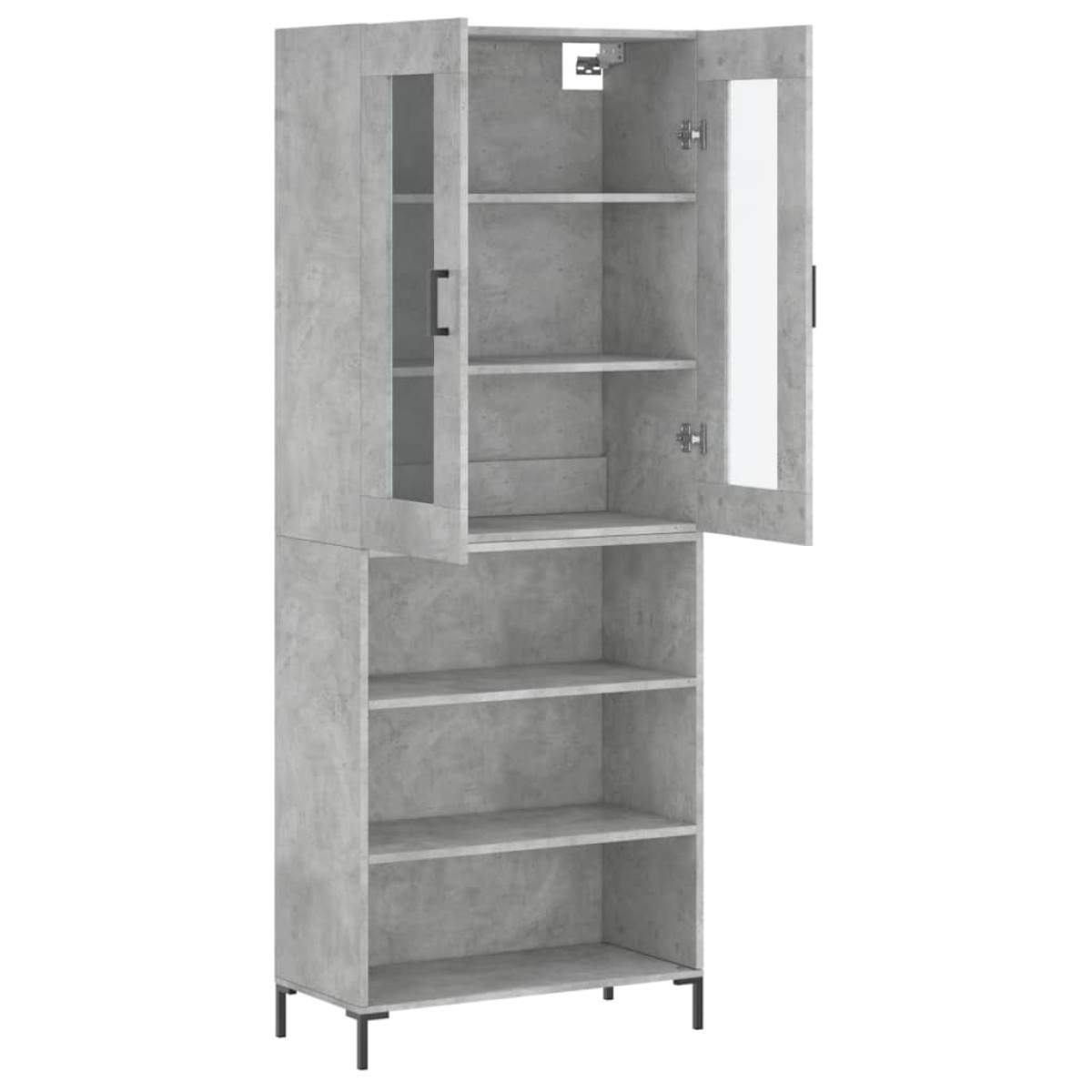 vidaXL Ντουλάπι Γκρι Σκυροδέματος 69,5x34x180 εκ. Επεξεργασμένο Ξύλο
