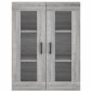 vidaXL Ντουλάπι Γκρι Sonoma 69,5 x 34 x 180 εκ. Επεξεργασμένο Ξύλο