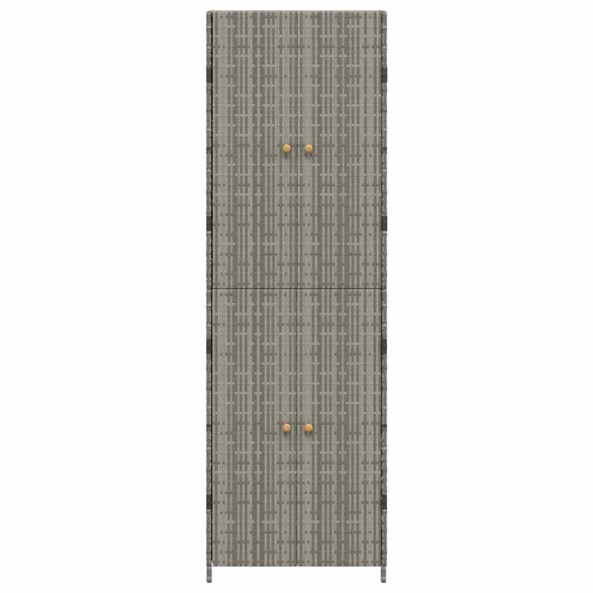 vidaXL Ντουλάπι Αποθήκευσης Κήπου Γκρι 59x40x180 εκ. από Συνθ. Ρατάν