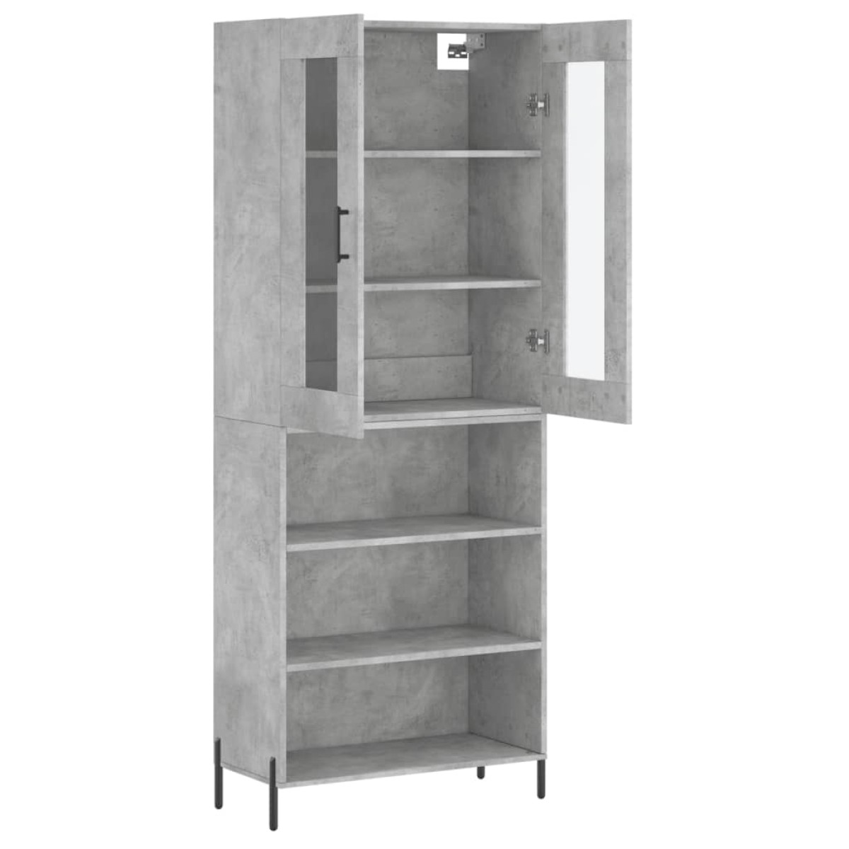 vidaXL Ντουλάπι Γκρι Σκυροδέματος 69,5x34x180 εκ. Επεξεργασμένο Ξύλο