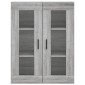 vidaXL Ντουλάπι Γκρι Sonoma 69,5 x 34 x 180 εκ. Επεξεργασμένο Ξύλο