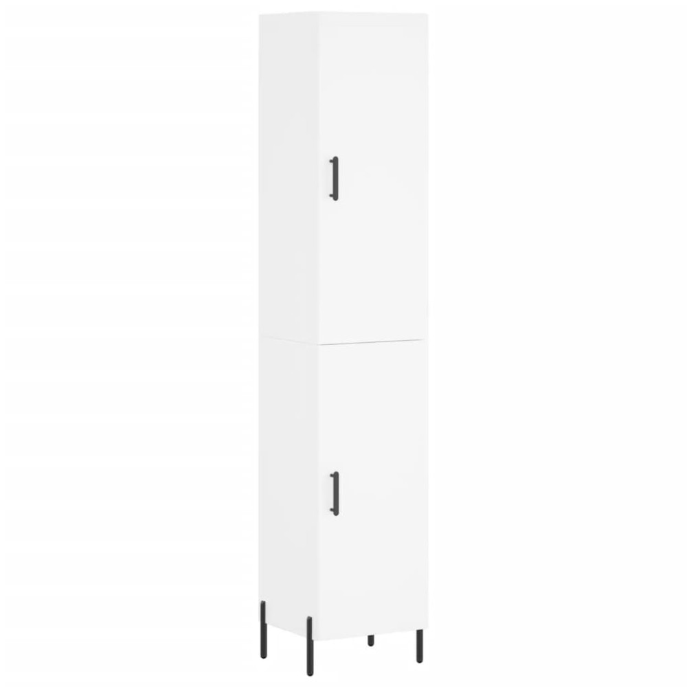 vidaXL Ντουλάπι Λευκό 34,5 x 34 x 180 εκ. από Επεξεργασμένο Ξύλο