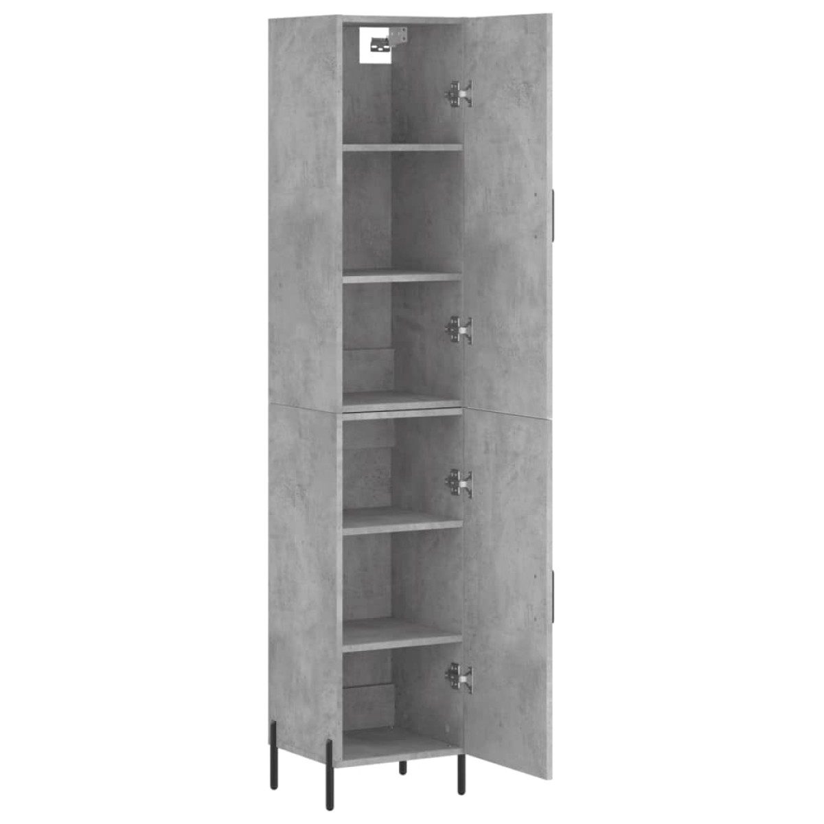 vidaXL Ντουλάπι Γκρι Σκυροδέματος 34,5x34x180 εκ. Επεξεργασμένο Ξύλο