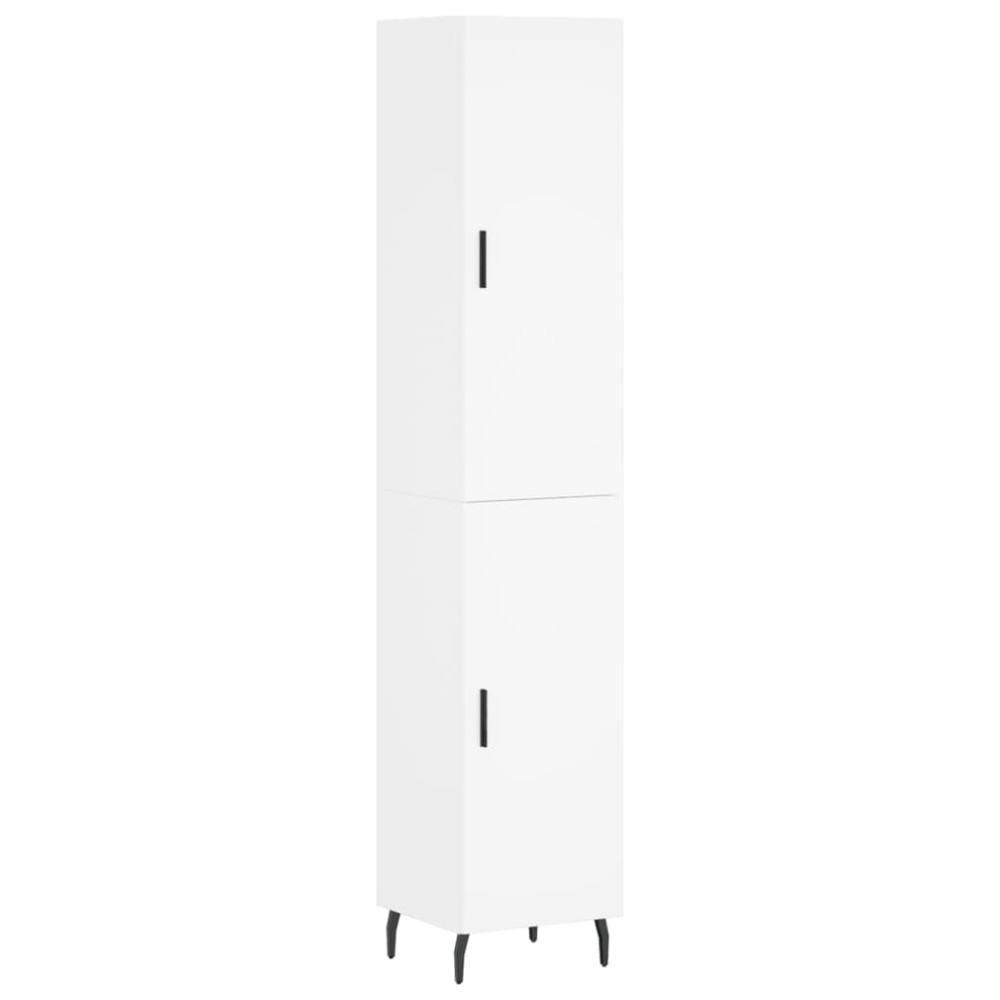 vidaXL Ντουλάπι Λευκό 34,5 x 34 x 180 εκ. από Επεξεργασμένο Ξύλο