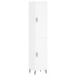 vidaXL Ντουλάπι Λευκός 34,5 x 34 x 180 εκ. από Επεξεργασμένο Ξύλο