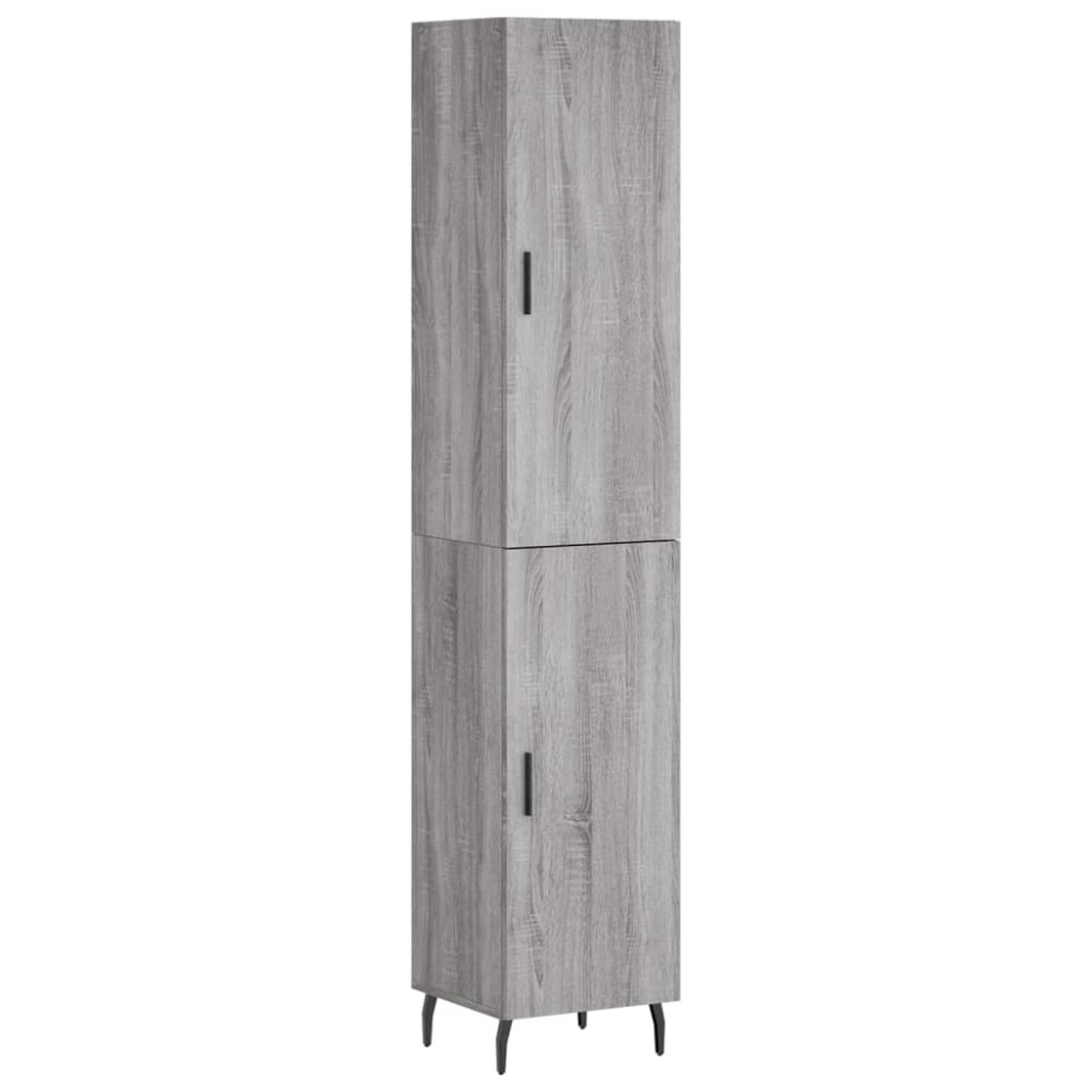 vidaXL Μπουφές Sonoma Γκρι 34,5 x 34 x 180 εκ. από Επεξεργασμένο Ξύλο