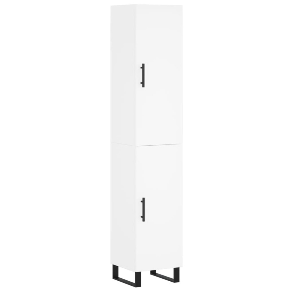 vidaXL Ντουλάπι Λευκό 34,5 x 34 x 180 εκ. από Επεξεργασμένο Ξύλο