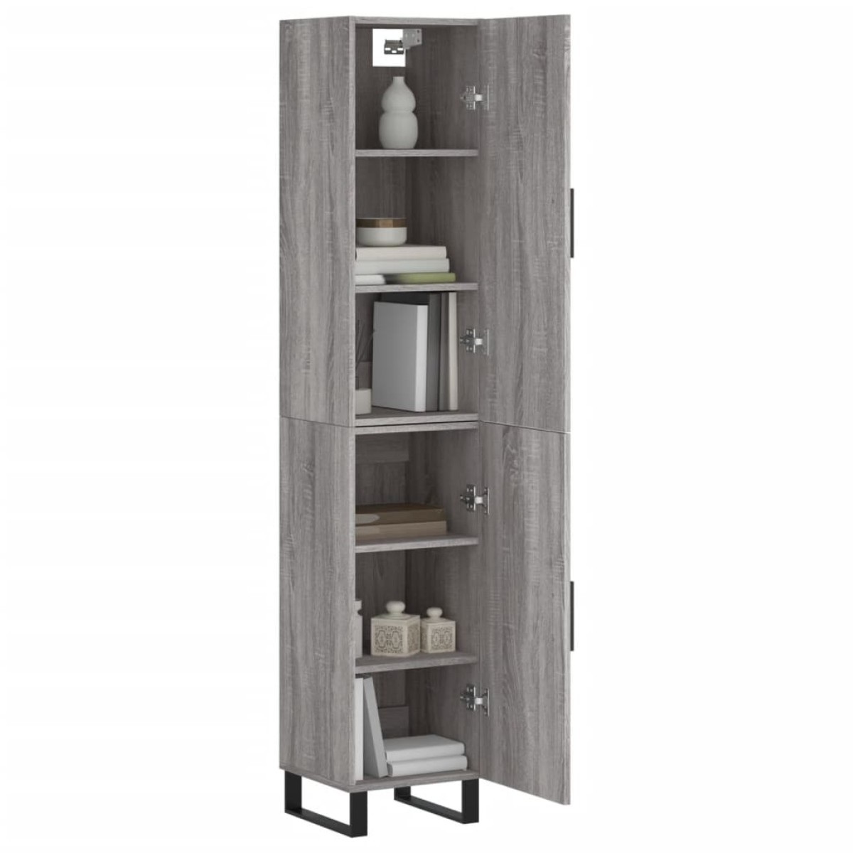 vidaXL Μπουφές Sonoma Γκρι 34,5 x 34 x 180 εκ. από Επεξεργασμένο Ξύλο