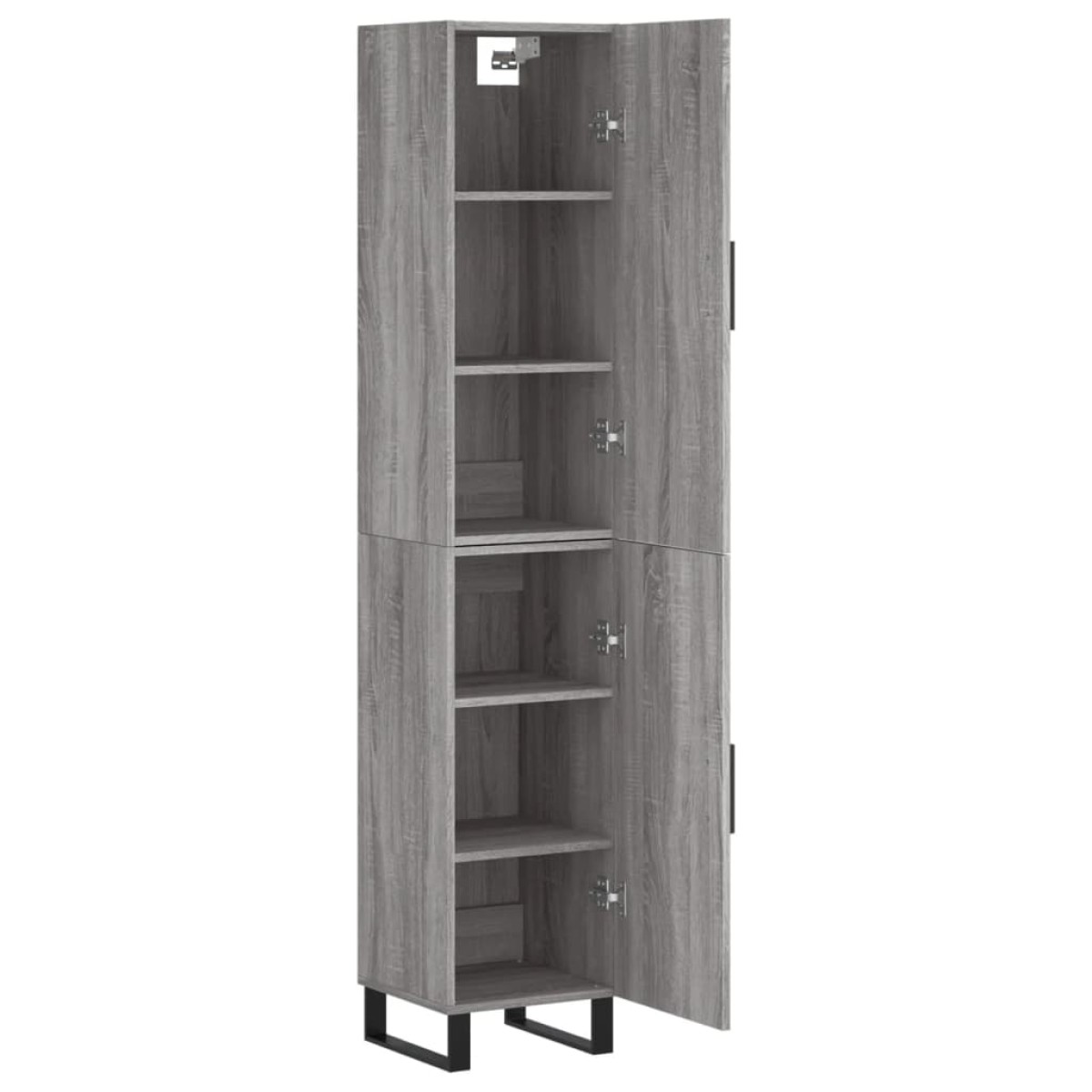 vidaXL Μπουφές Sonoma Γκρι 34,5 x 34 x 180 εκ. από Επεξεργασμένο Ξύλο