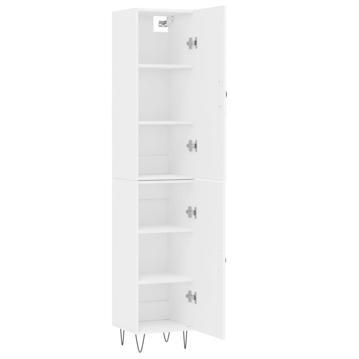 vidaXL Ντουλάπι Λευκός 34,5 x 34 x 180 εκ. από Επεξεργασμένο Ξύλο