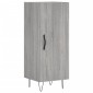 vidaXL Μπουφές Sonoma Γκρι 34,5 x 34 x 180 εκ. από Επεξεργασμένο Ξύλο