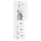 vidaXL Ντουλάπι Λευκός 34,5 x 34 x 180 εκ. από Επεξεργασμένο Ξύλο