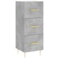 vidaXL Ντουλάπι Γκρι Σκυροδέματος 34,5x34x180 εκ. Επεξεργασμένο Ξύλο