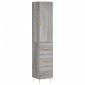 vidaXL Μπουφές Sonoma Γκρι 34,5 x 34 x 180 εκ. από Επεξεργασμένο Ξύλο