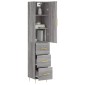 vidaXL Μπουφές Sonoma Γκρι 34,5 x 34 x 180 εκ. από Επεξεργασμένο Ξύλο