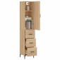 vidaXL Μπουφές Sonoma δρυς 34,5 x 34 x 180 εκ. από Επεξεργασμένο Ξύλο