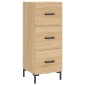 vidaXL Μπουφές Sonoma δρυς 34,5 x 34 x 180 εκ. από Επεξεργασμένο Ξύλο