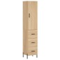 vidaXL Μπουφές Sonoma δρυς 34,5 x 34 x 180 εκ. από Επεξεργασμένο Ξύλο