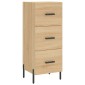 vidaXL Μπουφές Sonoma δρυς 34,5 x 34 x 180 εκ. από Επεξεργασμένο Ξύλο