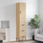 vidaXL Μπουφές Sonoma δρυς 34,5 x 34 x 180 εκ. από Επεξεργασμένο Ξύλο