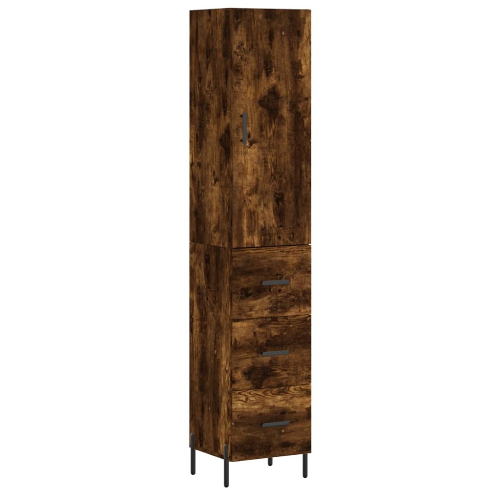 vidaXL Ντουλάπι Καπνιστή δρυς 34,5x34x180 εκ. από Επεξεργασμένο Ξύλο