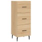 vidaXL Μπουφές Sonoma δρυς 34,5 x 34 x 180 εκ. από Επεξεργασμένο Ξύλο
