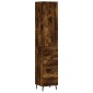 vidaXL Ντουλάπι Καπνιστή δρυς 34,5x34x180 εκ. από Επεξεργασμένο Ξύλο