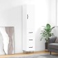 vidaXL Ντουλάπι Λευκός 34,5 x 34 x 180 εκ. από Επεξεργασμένο Ξύλο