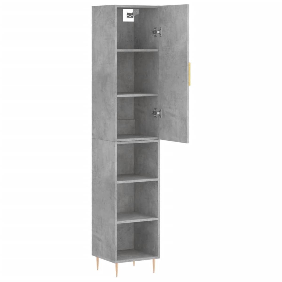 vidaXL Ντουλάπι Γκρι Σκυροδέματος 34,5x34x180 εκ. Επεξεργασμένο Ξύλο