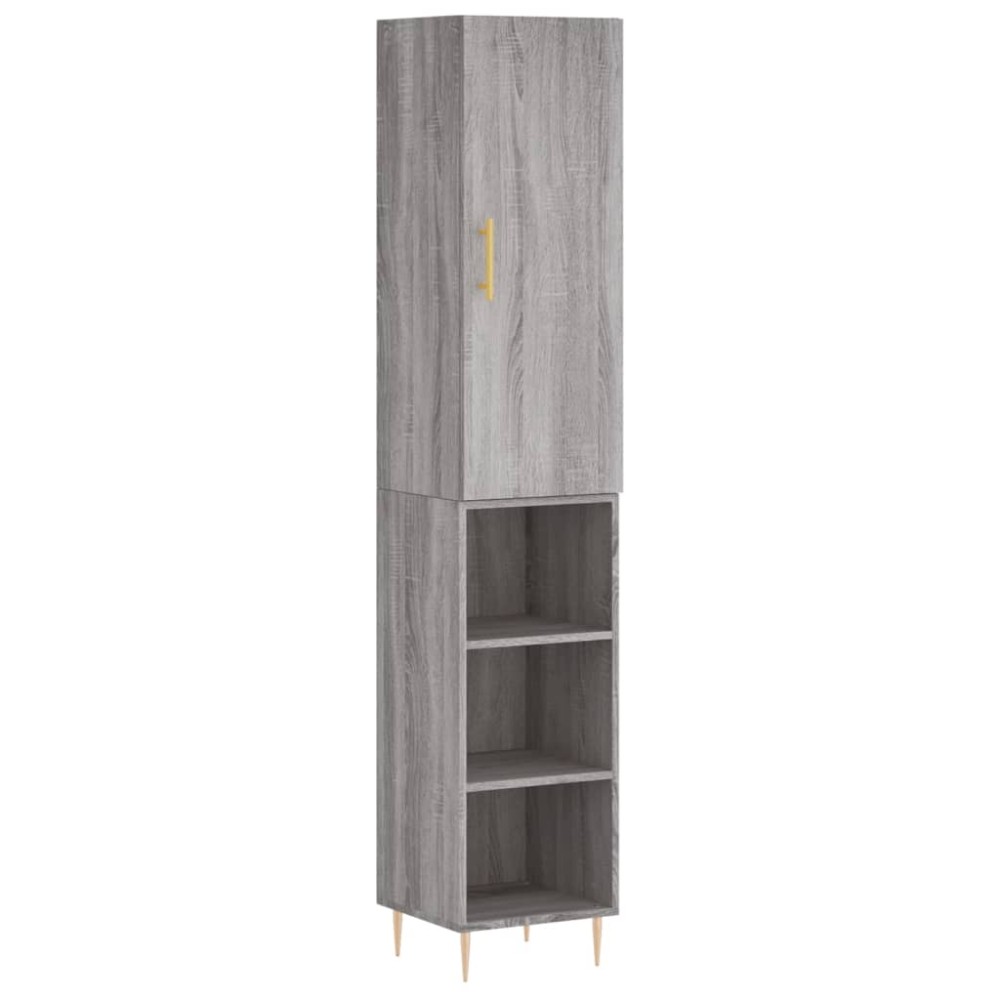 vidaXL Μπουφές Sonoma Γκρι 34,5 x 34 x 180 εκ. από Επεξεργασμένο Ξύλο