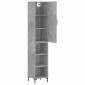 vidaXL Ντουλάπι Γκρι Σκυροδέματος 34,5x34x180 εκ. Επεξεργασμένο Ξύλο