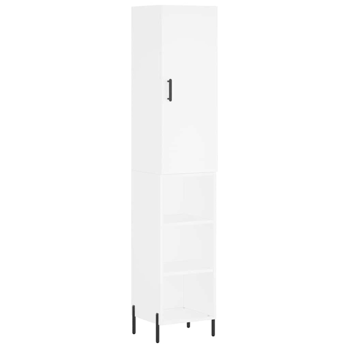 vidaXL Ντουλάπι Λευκός 34,5 x 34 x 180 εκ. από Επεξεργασμένο Ξύλο