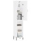 vidaXL Ντουλάπι Λευκός 34,5 x 34 x 180 εκ. από Επεξεργασμένο Ξύλο