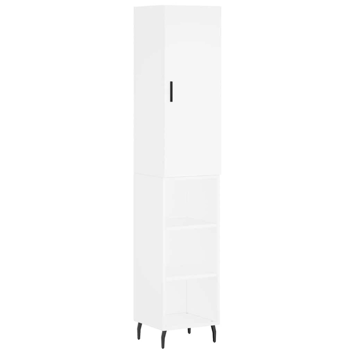 vidaXL Ντουλάπι Λευκός 34,5 x 34 x 180 εκ. από Επεξεργασμένο Ξύλο