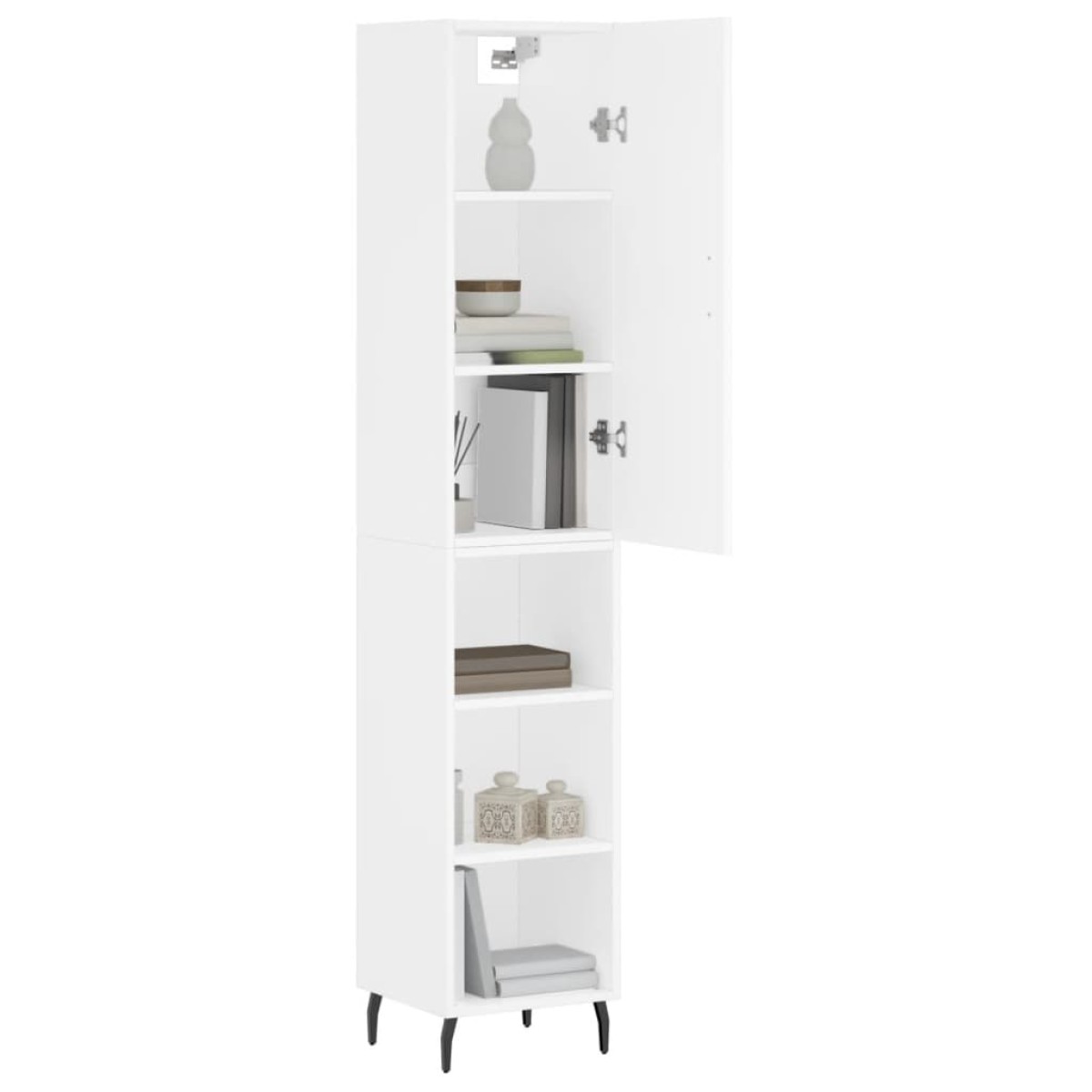 vidaXL Ντουλάπι Λευκός 34,5 x 34 x 180 εκ. από Επεξεργασμένο Ξύλο