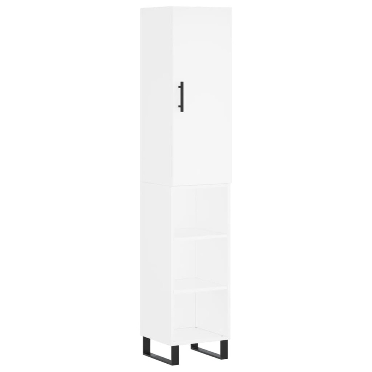 vidaXL Ντουλάπι Λευκός 34,5 x 34 x 180 εκ. από Επεξεργασμένο Ξύλο