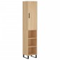 vidaXL Μπουφές Sonoma δρυς 34,5 x 34 x 180 εκ. από Επεξεργασμένο Ξύλο