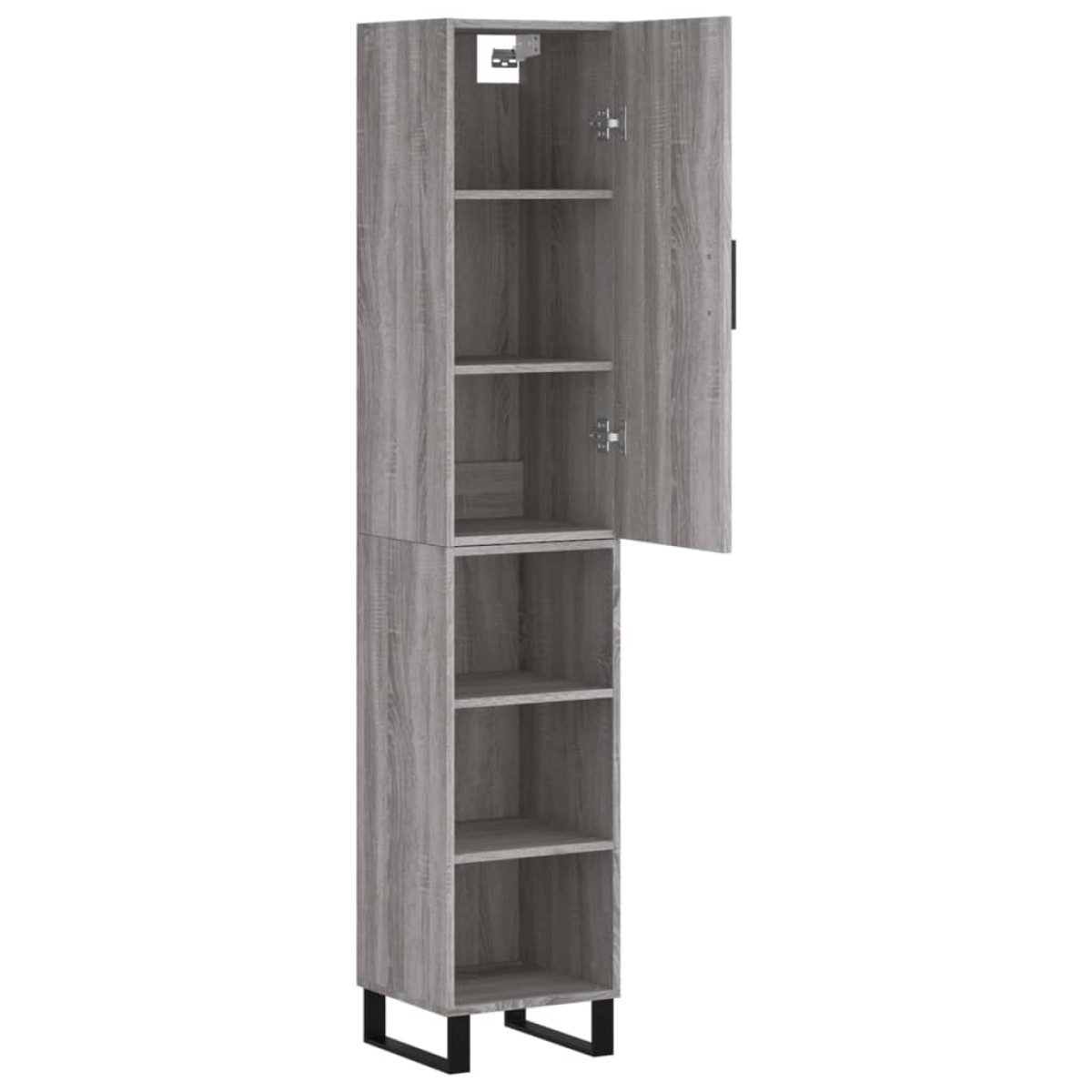 vidaXL Μπουφές Sonoma Γκρι 34,5 x 34 x 180 εκ. από Επεξεργασμένο Ξύλο