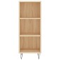 vidaXL Μπουφές Sonoma δρυς 34,5 x 34 x 180 εκ. από Επεξεργασμένο Ξύλο