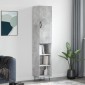 vidaXL Ντουλάπι Γκρι Σκυροδέματος 34,5x34x180 εκ. Επεξεργασμένο Ξύλο