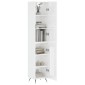 vidaXL Ντουλάπι Γυαλ. Λευκό 34,5 x 34 x 180 εκ. από Επεξεργασμένο Ξύλο