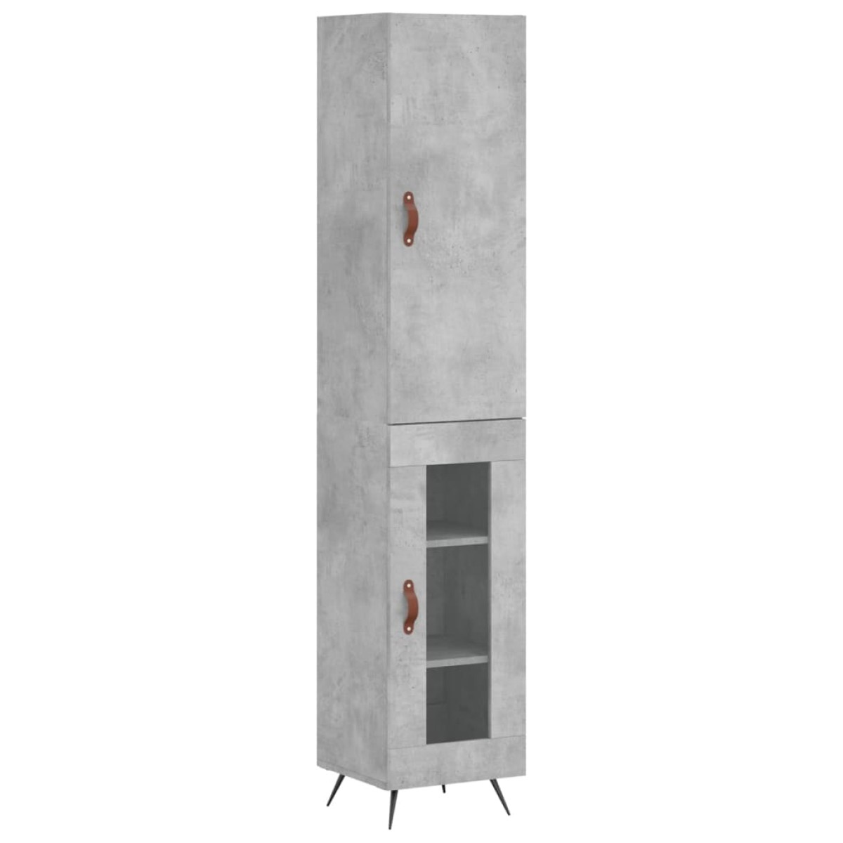 vidaXL Ντουλάπι Γκρι Σκυροδέματος 34,5x34x180 εκ. Επεξεργασμένο Ξύλο